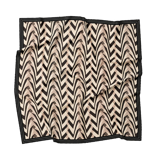 Art Deco zigzag silk scarf